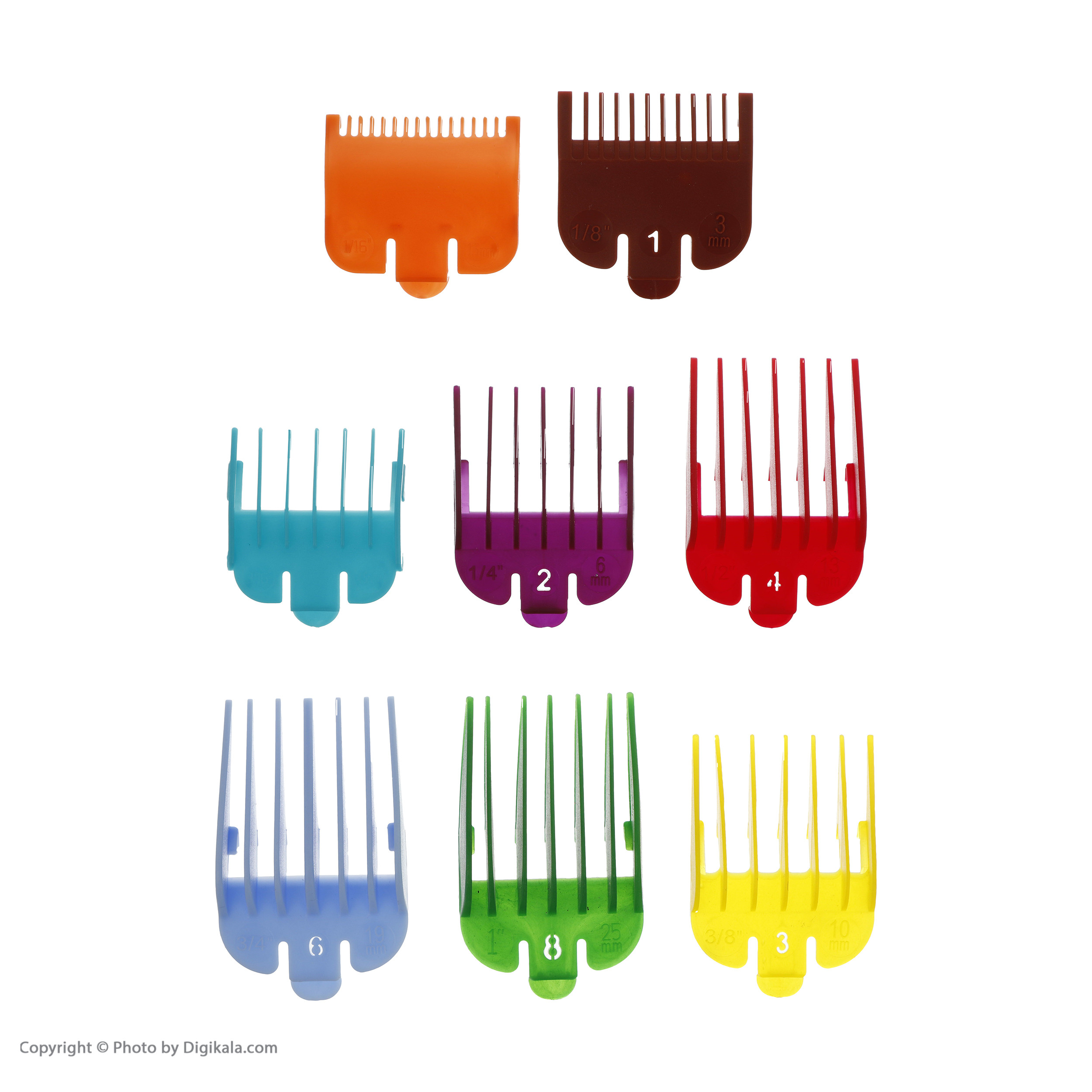 شانه ماشین اصلاح وال مدل 01 مجموعه 8 عددی