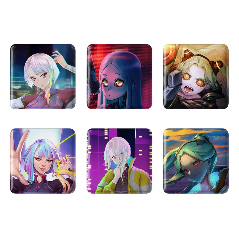 مگنت خندالو طرح انیمه سایبرپانک Cyberpunk کد 1499A مجموعه 6 عددی