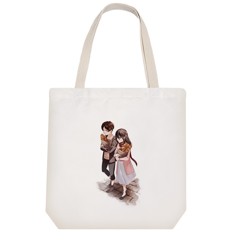 ساک خرید خندالو مدل ارن و میکاسا انیمه اتک آن تایتان Attack on Titan کد 1492