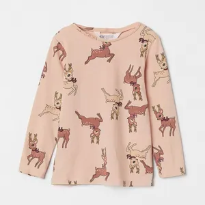 تی شرت آستین بلند دخترانه اچ اند ام مدل little-deer