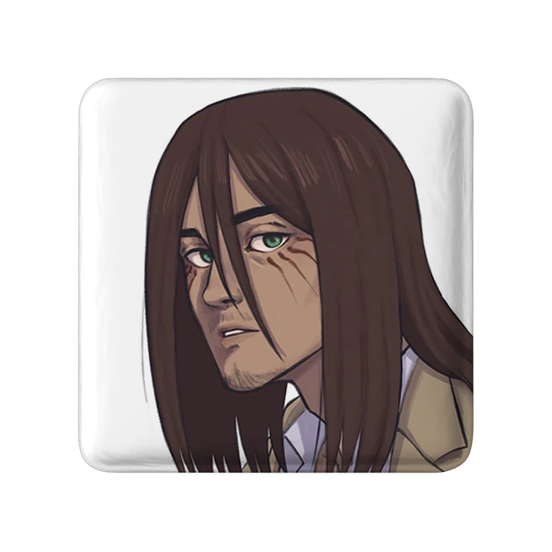 مگنت خندالو طرح ارن یگر انیمه اتک آن تایتان Attack on Titan  مدل مربعی کد 18513