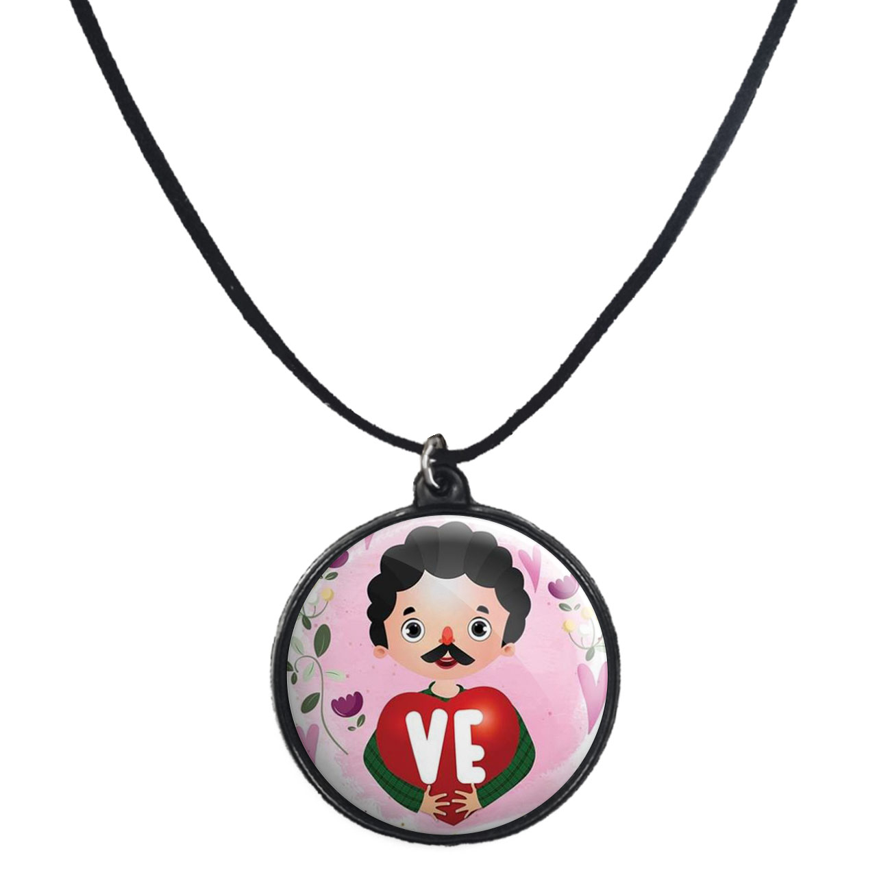 گردنبند پرمانه طرح عاشقانه کد pmb.5483 مدل دو طرفه