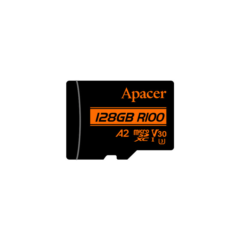 کارت حافظه microSDXC اپیسر مدل AP64G استاندارد HS-I U3 V30 A2 سرعت 100MBps ظرفیت 128 گیگابایت همراه با آداپتور SD