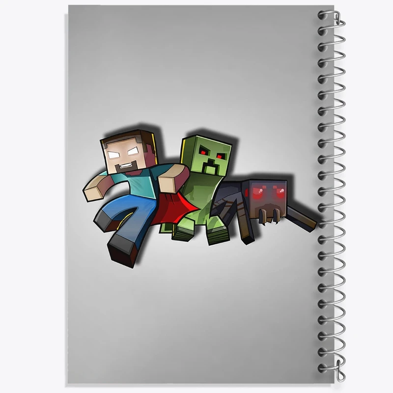 دفتر شطرنجی 50 برگ خندالو مدل ماینکرافت (Minecraft) کد F2166