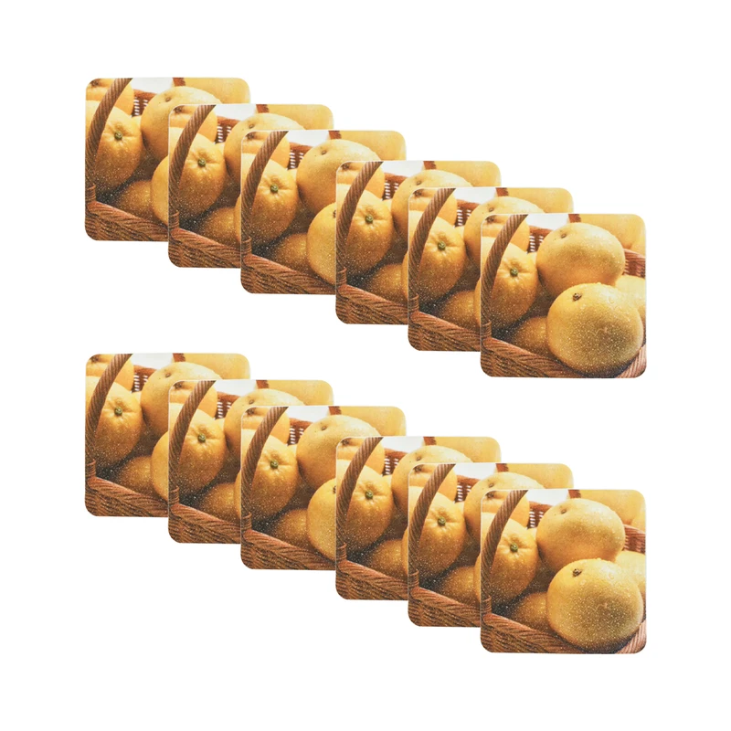 زیر لیوانی طرح پرتقال کد sa 32-1 مجموعه 12 عددی