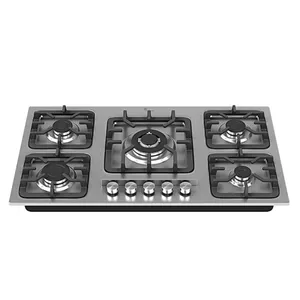 اجاق گاز صفحه‌ای پنج شعله سیمر مدل 549 استیل 