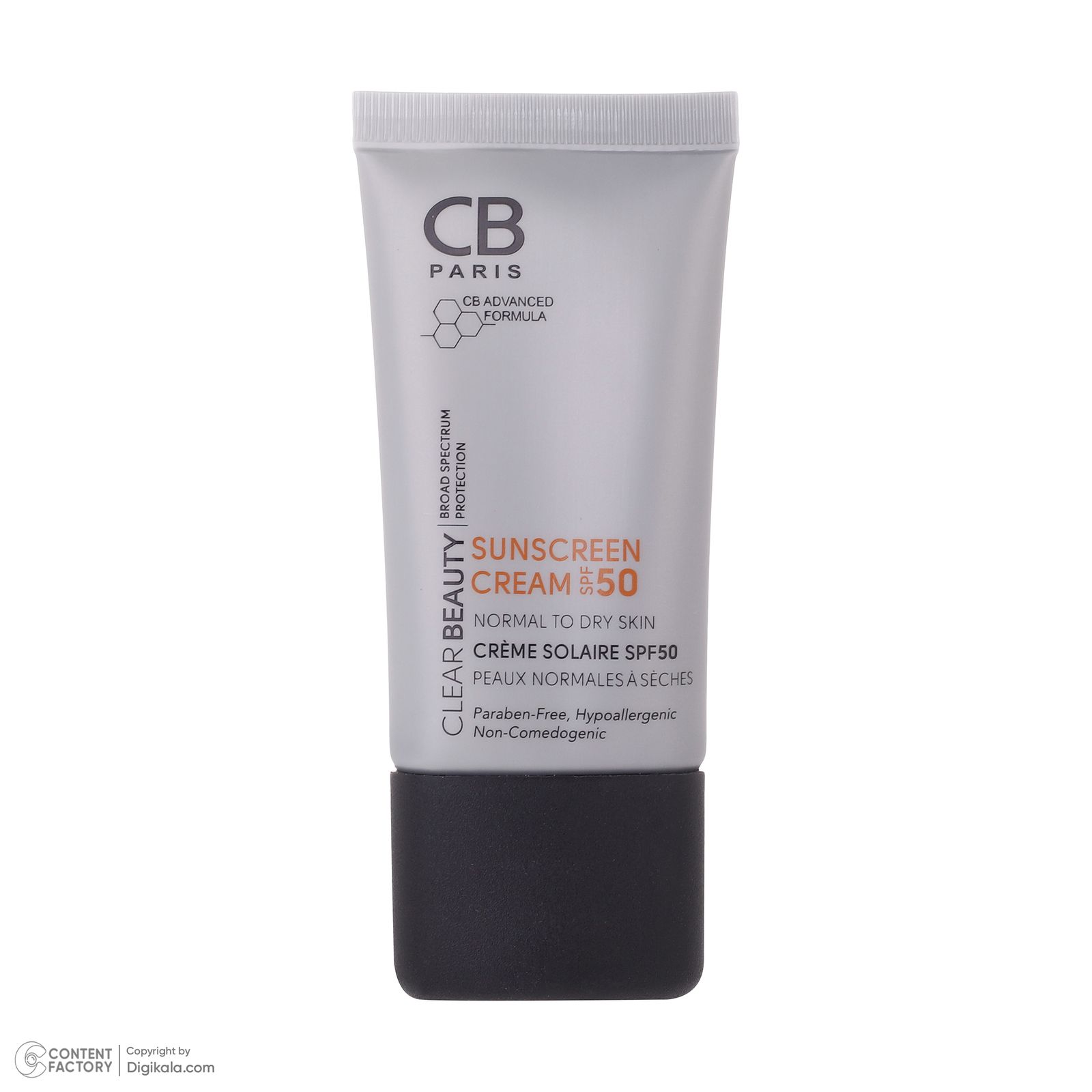 کرم ضد آفتاب بدون رنگ سی بی پاریس SPF 50 مدل 054 ‌مناسب پوست‌های معمولی و خشک حجم 40 میلی‌لیتر -  - 7