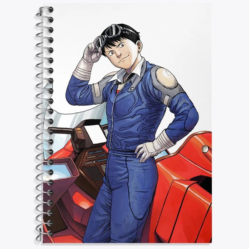 دفتر زبان 50 برگ خندالو مدل دو خط طرح کاندا انیمه آکیرا کد 33367