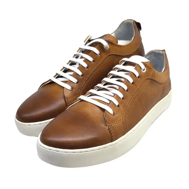 کفش روزمره مردانه سرزمین چرم کد 687 رنگ عسلی