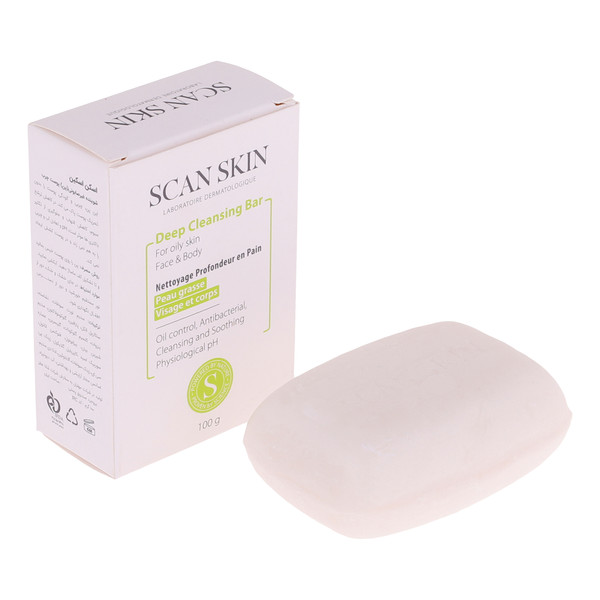 پن شستشو صورت و بدن اسکن اسکین مدل Deep Cleansing Bar مناسب پوستهای چرب وزن 100 گرم