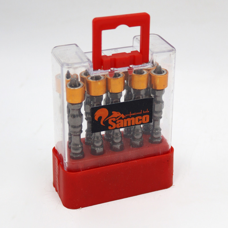 سری پیچ گوشتی دو سر چهار سو سامکو مدل مغناطیسی کد YP-010 مجموعه 10 عددی