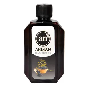 روغن سیاه دانه آرمان 60 میلی‌لیتر مناسب انواع پوست با ویتامین‌های A ،B3 ،C ،D ،E رفع آکنه، درمان پسوریازیس، نرم‌کننده پوست، آبرسان مو و بهبود علائم آرتروز مفصلی