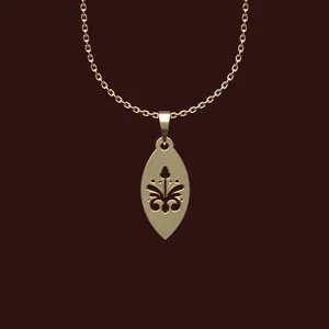 گردنبند طلا 18 عیار زنانه مدوپد مدل هندسی کد W2-1-1138