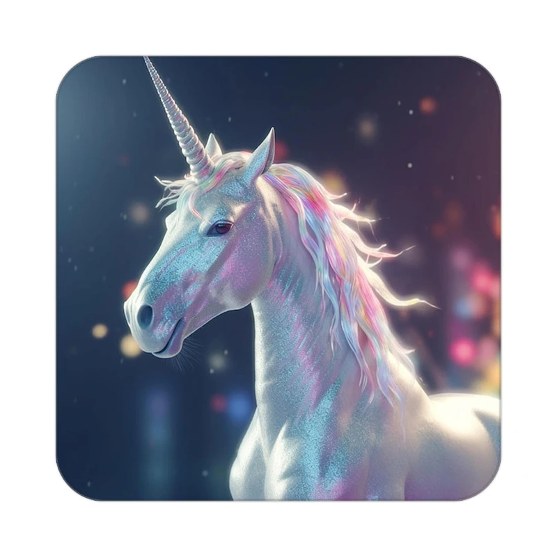 زیر لیوانی کاکتی طرح اسب تک شاخ و یونیکورن مدل mp29125