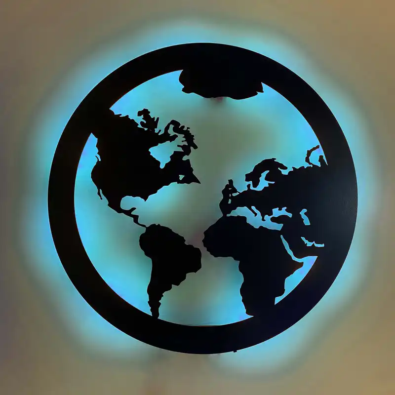 چراغ دیواری مدل نقشه جهان