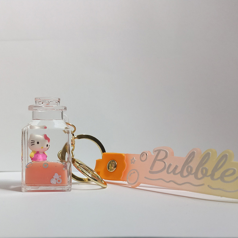 جاکلیدی دخترانه مدل آکواریومی کیتی طرح شیشه عطر