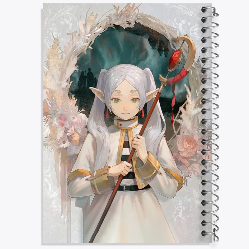 دفتر ژورنال نویسی 50 برگ خندالو مدل نقطه ای طرح انیمه فریرن (Frieren) کد 33881