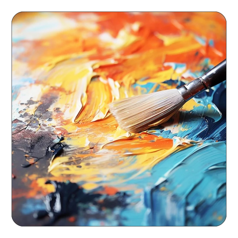 مگنت کاکتی طرح نقاشی رنگ روغن مدل mp69620