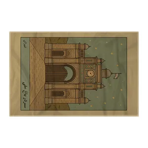 کاغذ کادو ترمه طراحان ایده مدل کارت سردر باغ ملی تهران کد map1527 سایز 57x37 سانتی متر