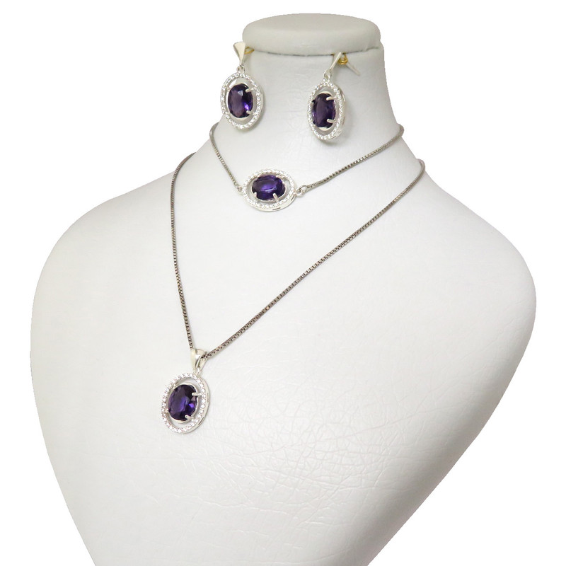 نیم ست نقره زنانه کد AV174D-S10 C4