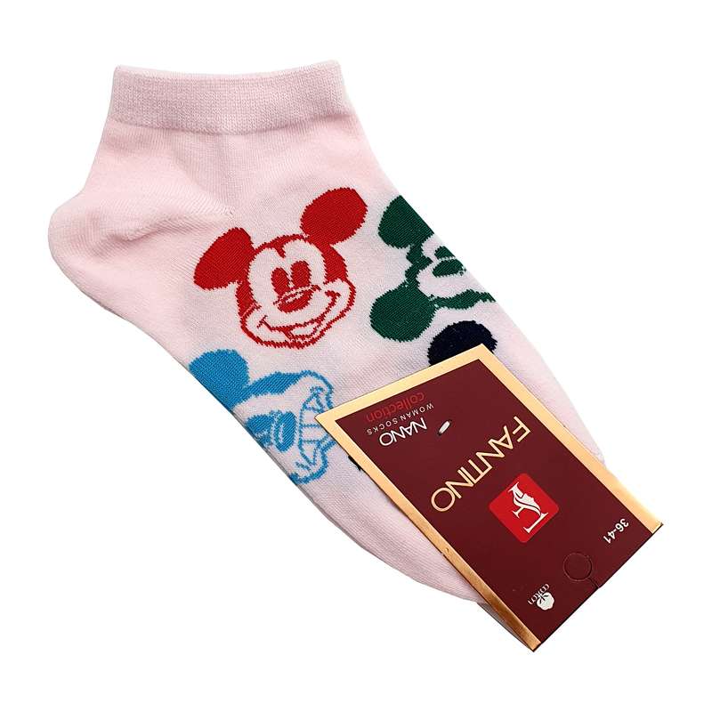 جوراب دخترانه مدل میکی موس کد JB146-PK