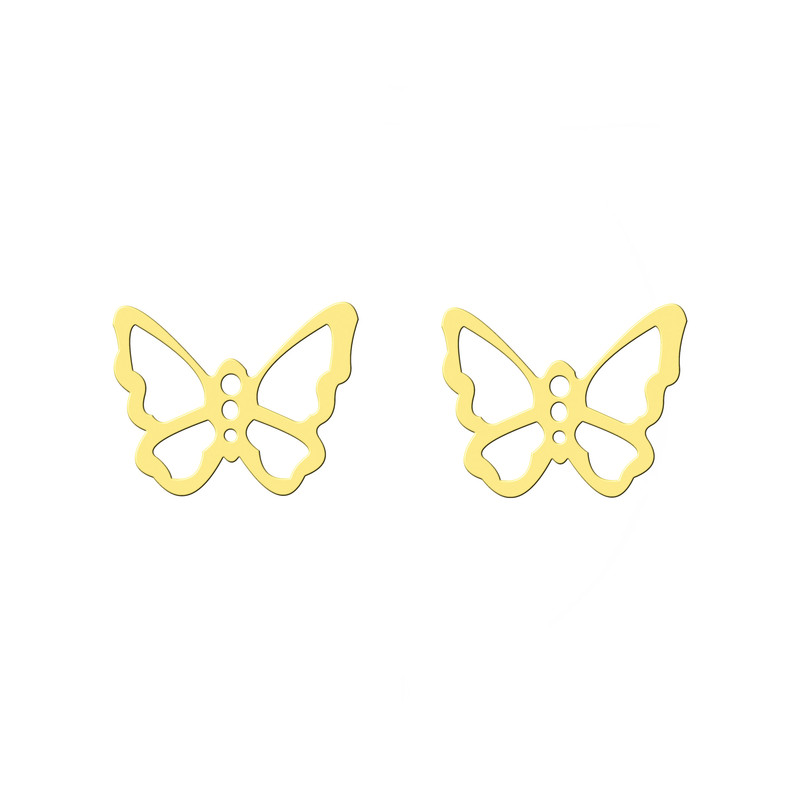 گوشواره طلا 18 عیار زنانه کرابو طرح پروانه مدل Kr5087