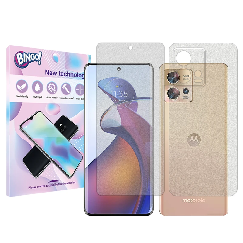  محافظ صفحه نمایش مات بینگو مدل Tough مناسب برای گوشی موبایل موتورولا Edge 30 Fusion به همراه محافظ پشت گوشی