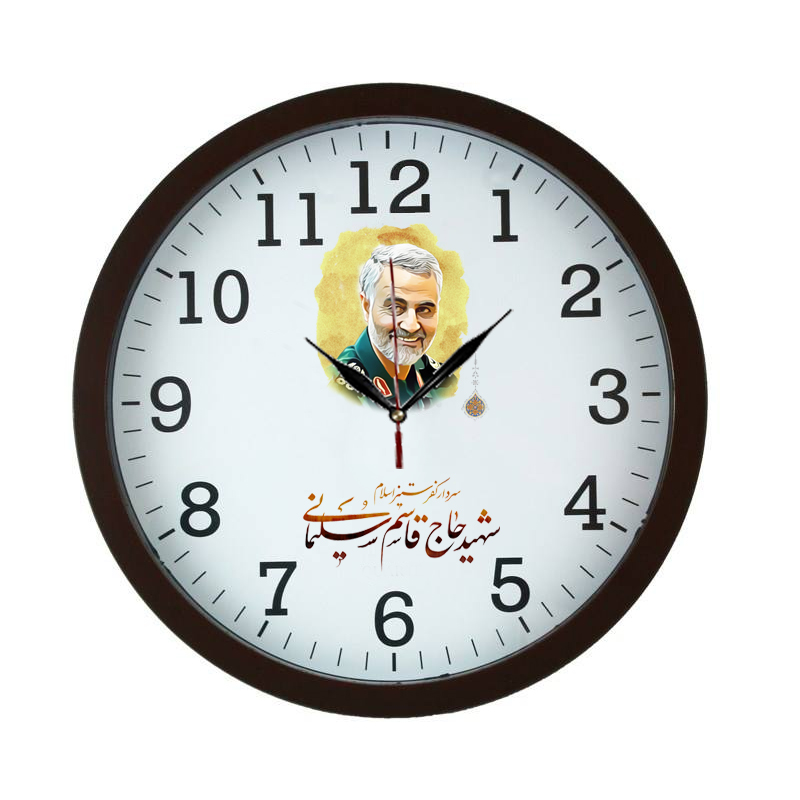 ساعت دیواری مدل سردار قاسم سلیمانی کد 0016