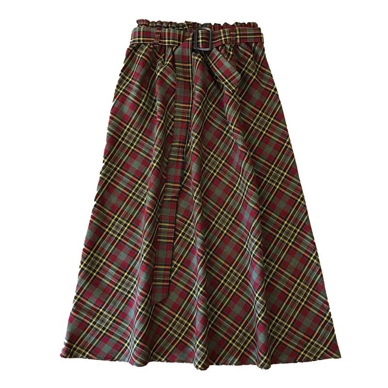 دامن زنانه مدل پشمی چهارخانه dp1 یلدایی