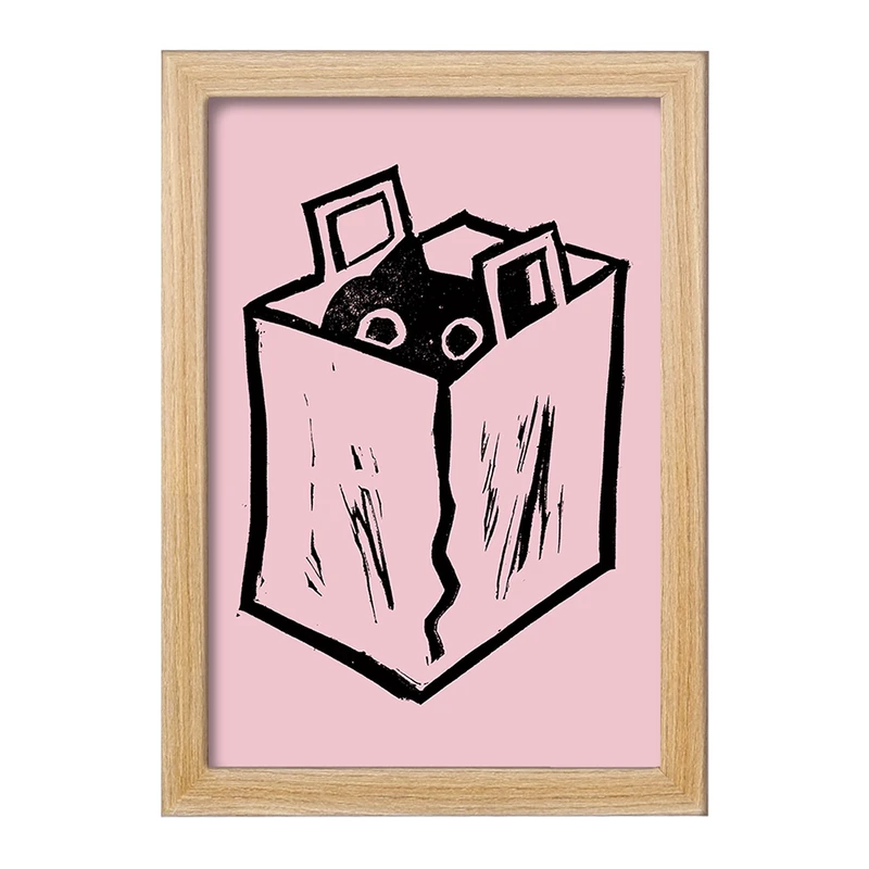 تابلو خندالو مدل گربه بامزه کد 8556