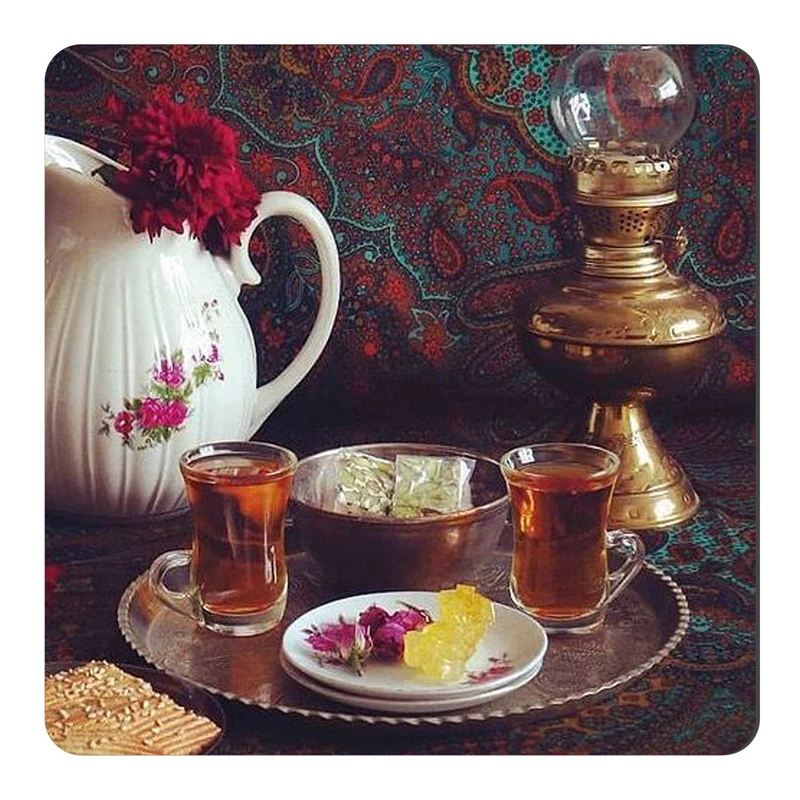 مگنت طرح چایی سنتی و چراغ گردسوز کد wmg2381
