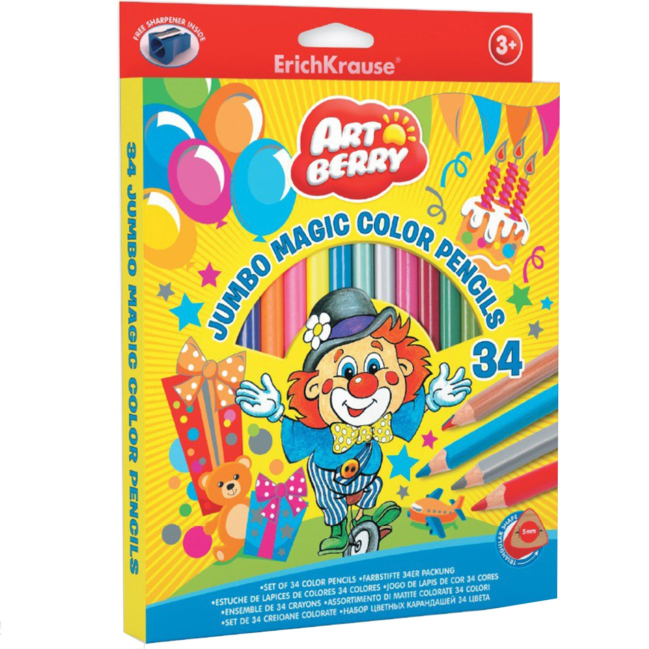 مداد رنگی 34 رنگ اریک کراوزه مدل Jumbo Magic