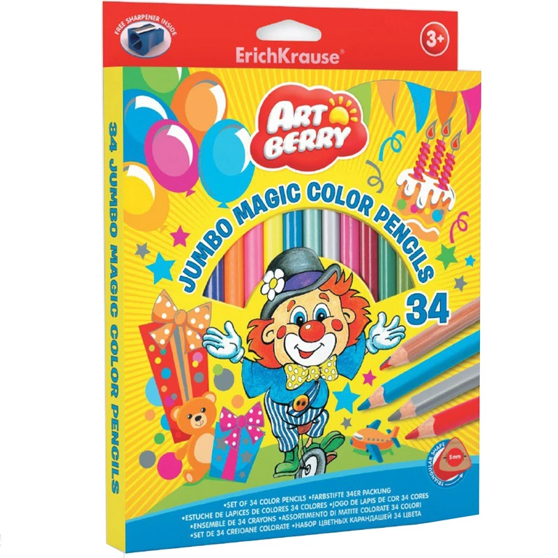 مداد رنگی 34 رنگ اریک کراوزه مدل jumbo کد 34674