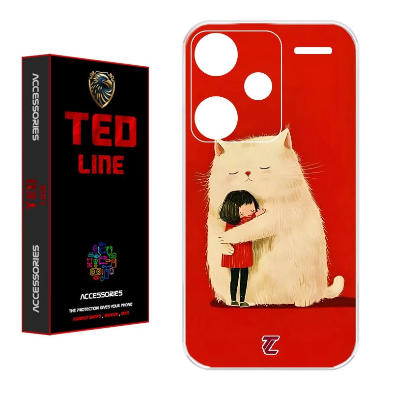 کاور تدلاین طرح گربه کد 1170 مناسب برای گوشی موبایل شیائومی Redmi Note 13 Pro Plus