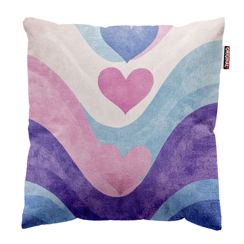 کوسن پاد آفرین طرح قلب کد 2866 سایز 30*30 سانتی متر