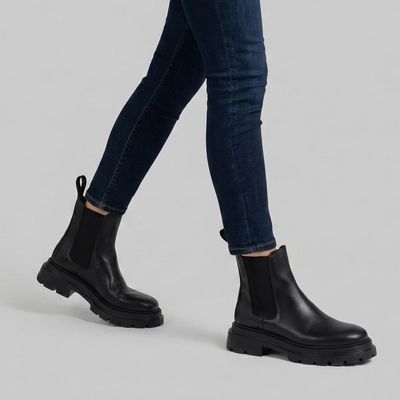 نیم بوت زنانه چرم مشهد مدل J2798-001-38