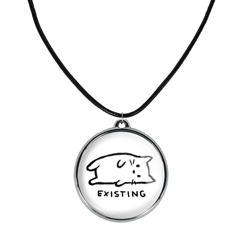 گردنبند خندالو مدل گربه افسرده کد 2930829309