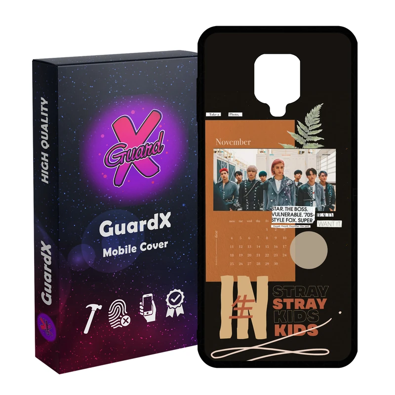 کاور گارد ایکس طرح Stray Kids مدل Glass10688 مناسب برای گوشی موبایل شیائومی Redmi Note9 Pro/Note 9 Pro Max/Redmi Note 9S/MI Poco M2 Pro