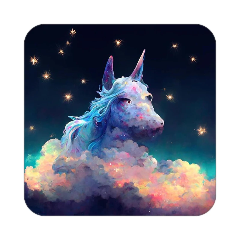 زیر لیوانی کاکتی طرح اسب تک شاخ و یونیکورن مدل mp31699