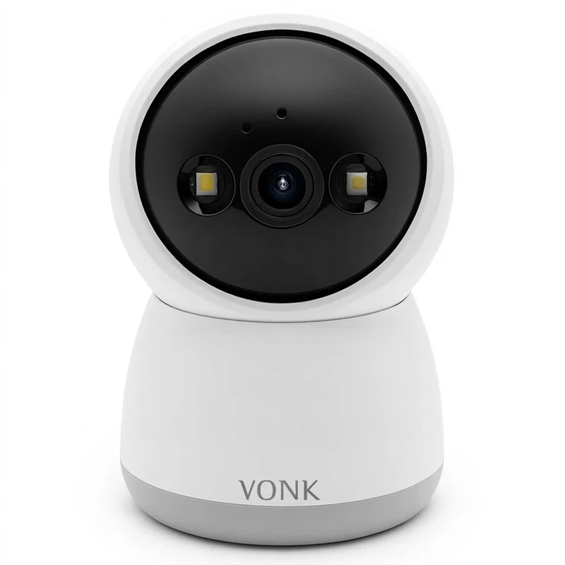 دوربین امنیتی تحت شبکه داخلی وونک مدل M2-3mp با اتصال بی‌سیم Wi-Fi، چرخش 360 درجه، تشخیص حرکت و مکالمه دوطرفه
