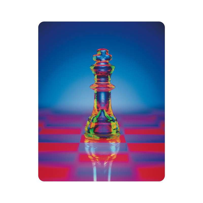 ماوس پد اطلس آبی طرح مهره شاه  شطرنج  مدل T7353