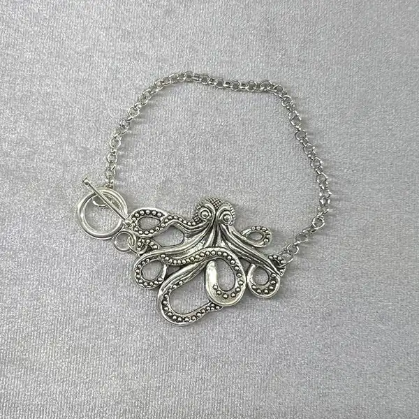 دستبند زنانه مدل هشت پا زنجیری کد 994545