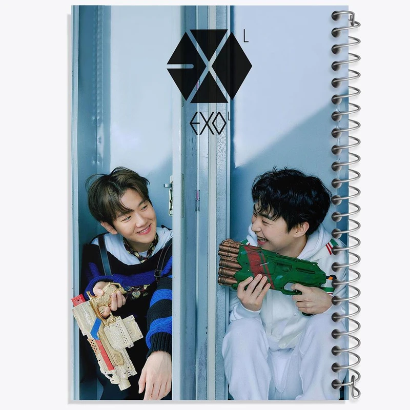 دفتر نت موسیقی 50 برگ خندالو مدل شیومین و بکهیون گروه اکسو EXO کد 16858