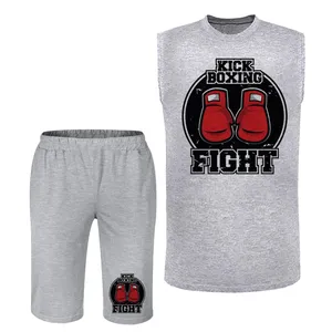 ست تاپ و شلوارک مردانه مدل FIGHT کد BA 186 T