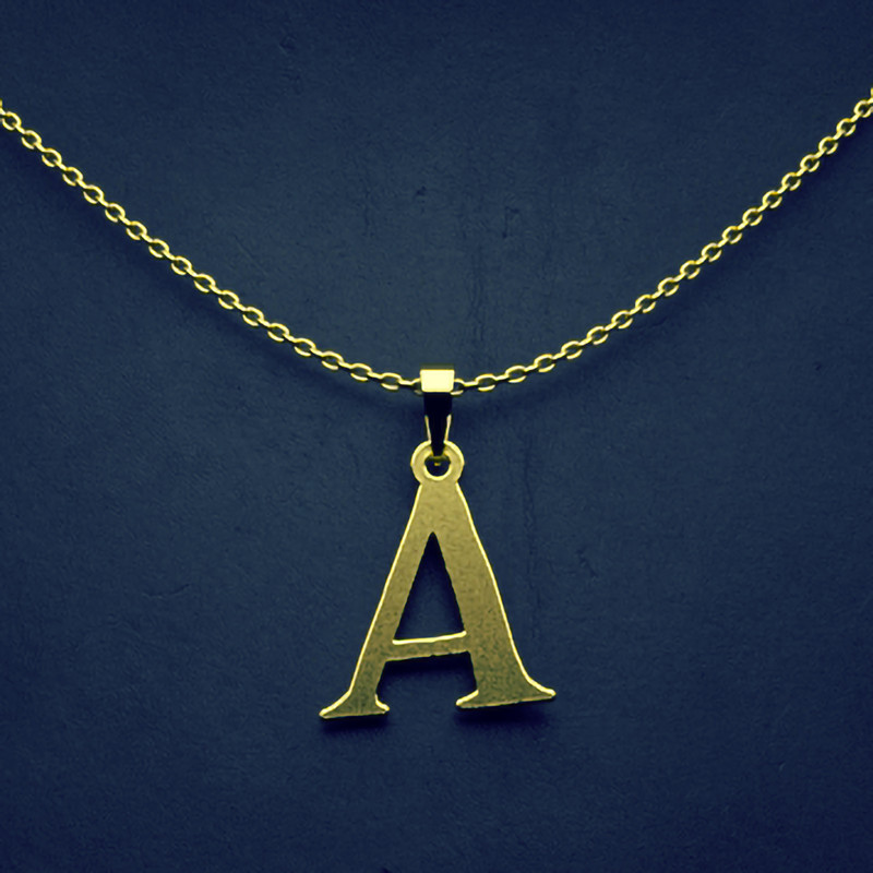 گردنبند طلا 18 عیار زنانه مدوپد مدل حرف A کد H2-1-1443