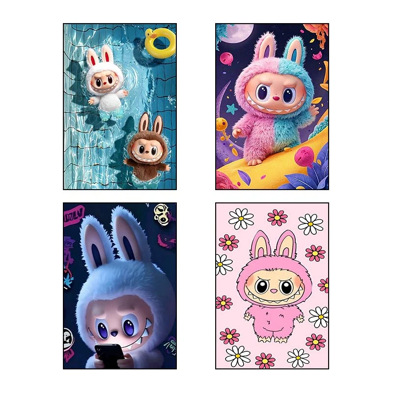 تابلو شاسي کارنيکا طرح لابوبو کد 42057 مجموعه 4 عددی