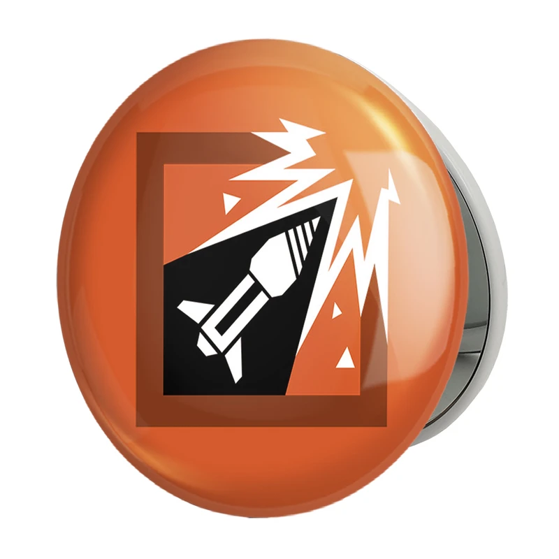 آینه جیبی خندالو طرح ash  بازی رینبو سیکس سیج  مدل تاشو کد 30331