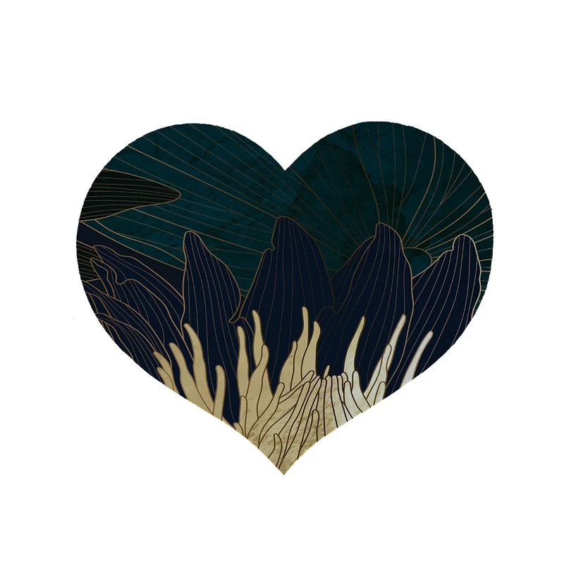 پادری مدل قلب طرح گل کد 8969 سایز 90x90 سانتی متر