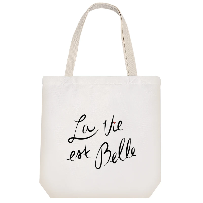 ساک خرید خندالو مدل La Vie Est Belle کد H1412