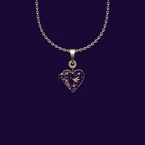 گردنبند طلا 18 عیار زنانه مدوپد مدل قلب کد DD2-1-1259